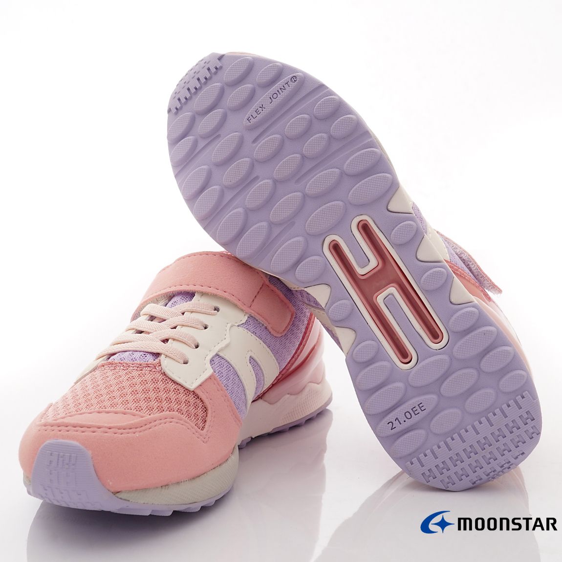 Moonstar日本月星 - 頂級HI系列穩健運動款(中大童段)-運動鞋-紫/粉