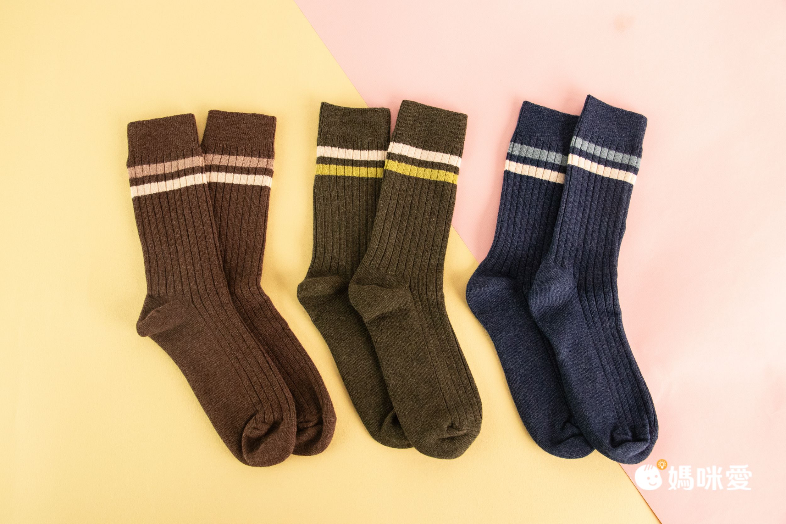 韓國 PAUL FRENZ - (3入組)韓製彈力中長筒襪-CHRIS