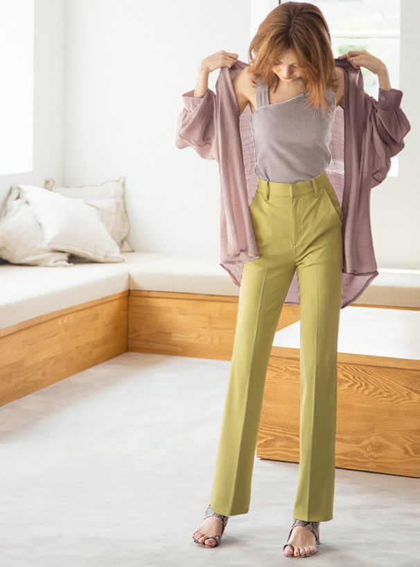 日本 GRL - 嫘縈混透膚澎澎長袖襯衫/薄外套-白