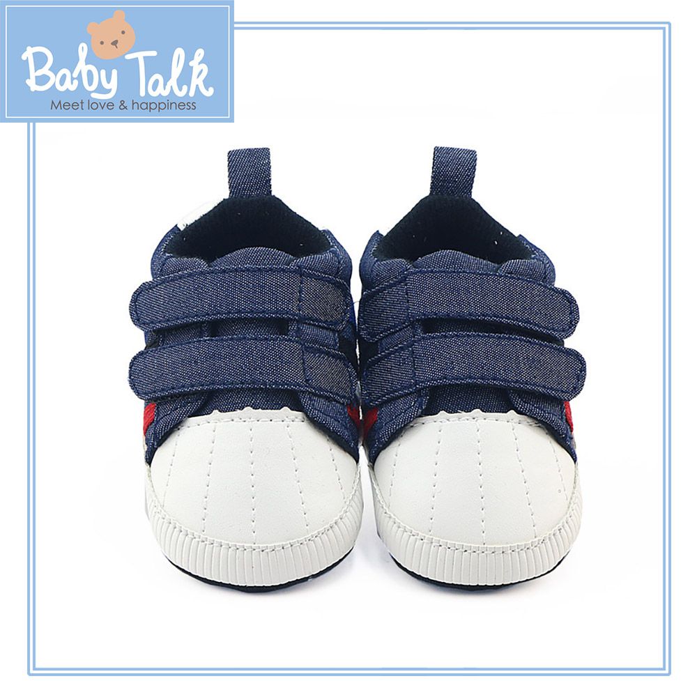 BABY TALK - 學步鞋-休閒款/魔鬼氈-藍色