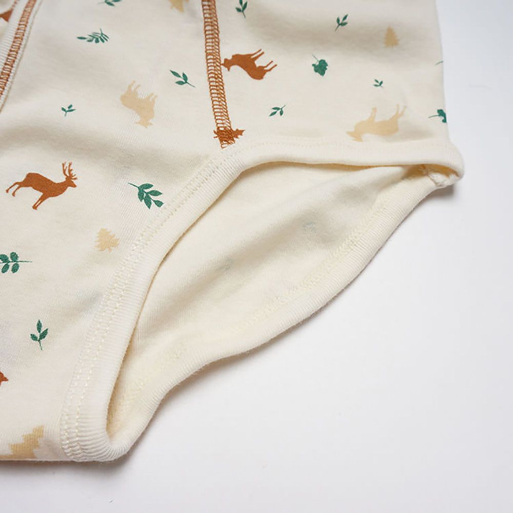 Annypepe - 男童純棉鹿三角褲-米黃 (110-150cm)