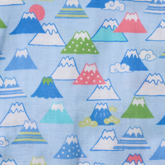 akachan honpo - 兩件式甚平-富士山-淺藍色