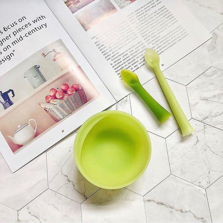 挖取食物0死角【美國 Olababy】小嫩芽湯匙、副食品禮盒組