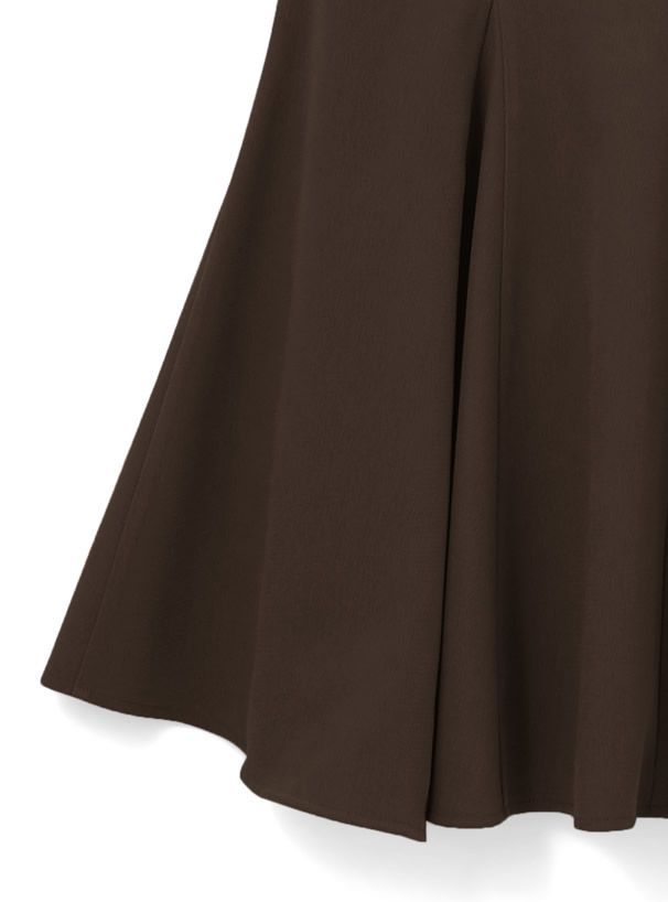 日本 GRL - 浪漫多層次魚尾長裙-橘