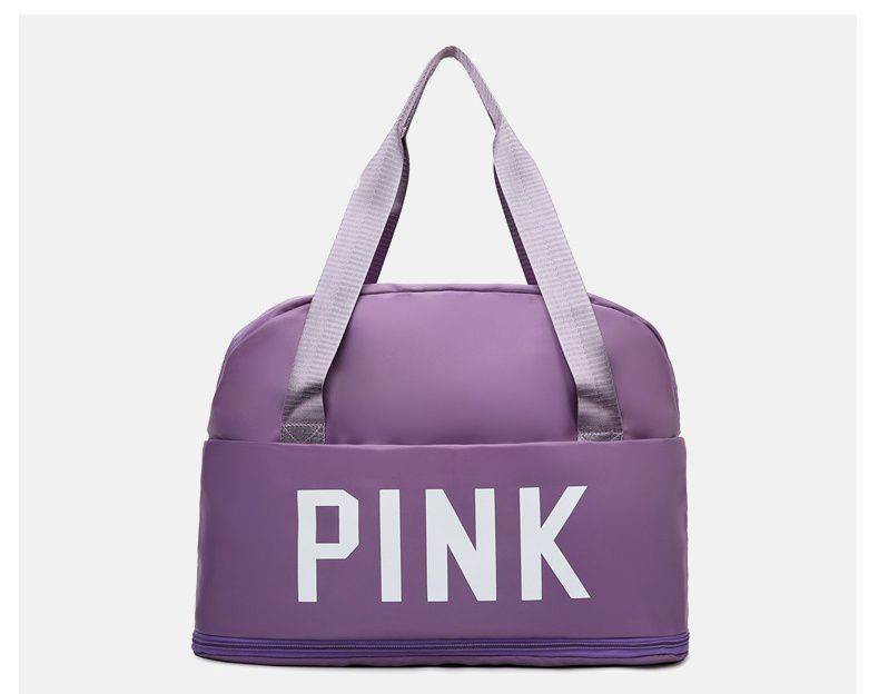 大容量可展開乾濕分離旅行運動包-PINK-粉色