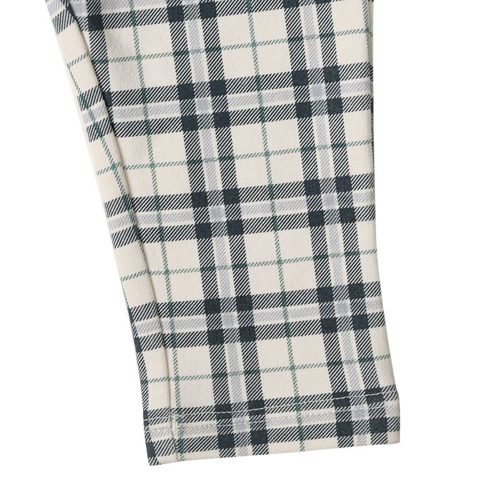 akachan honpo - 10分長經典褲 裏起毛-一般合身款-藍色