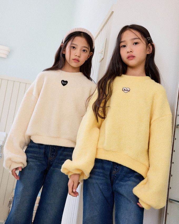 韓國 sm2 - 鬆緊腰後壓摺牛仔喇叭褲