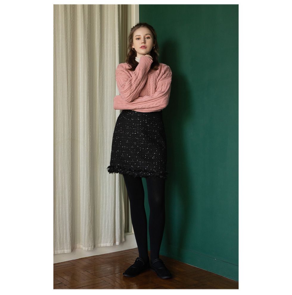 韓國 SOUP - V字紋路針織毛線衣-淺灰 (Free)