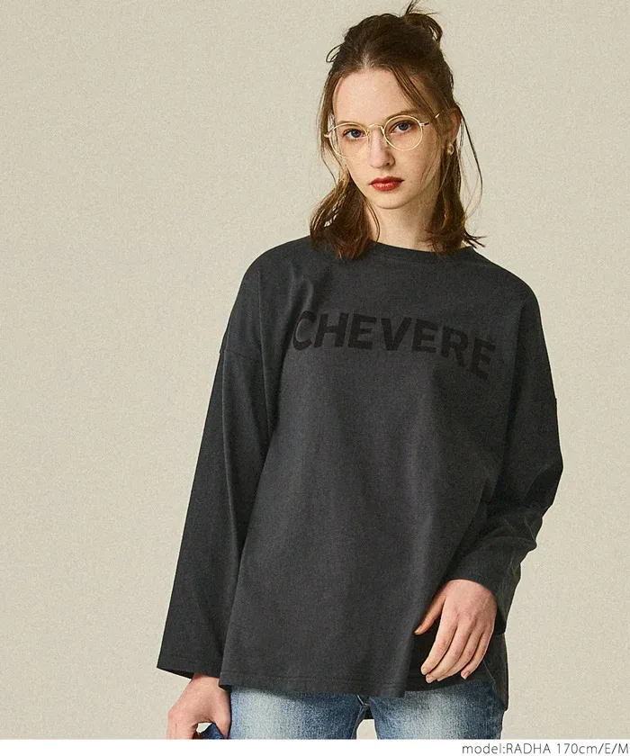 日本 COCA - 圓領印花長版薄長袖上衣-印花E款