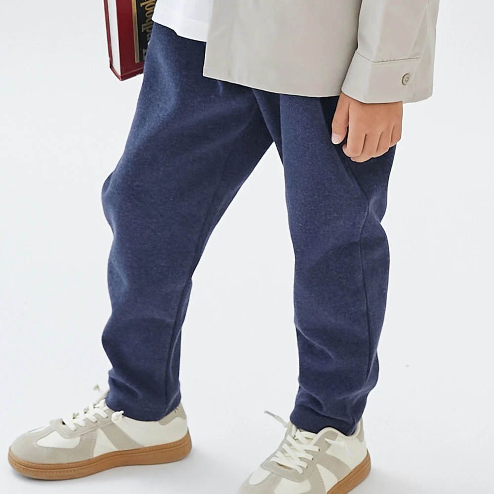 [熱銷定番] 超彈力抗毛球哈倫長褲-深牛仔藍