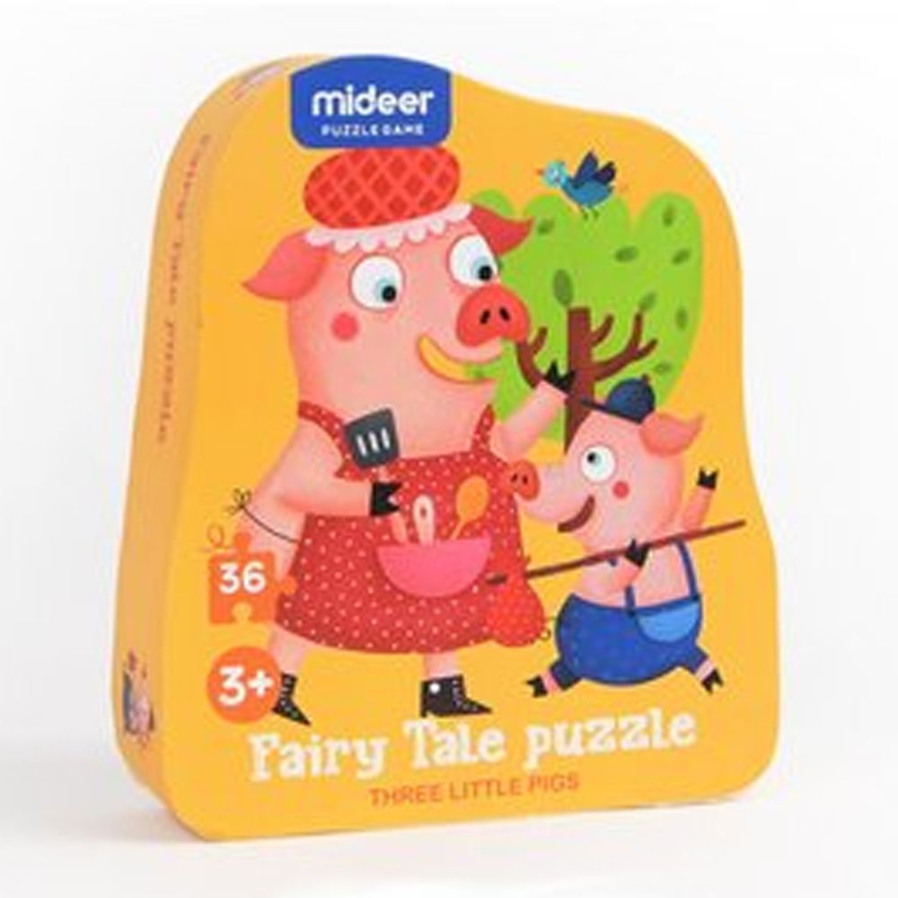 MiDeer - 童話故事拼圖-三隻小豬-36片