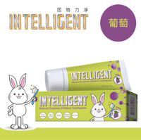 因特力淨 INTELLIGENT - 兒童酵素牙膏(0歲以上，無氟，可吞食)-葡萄-40g