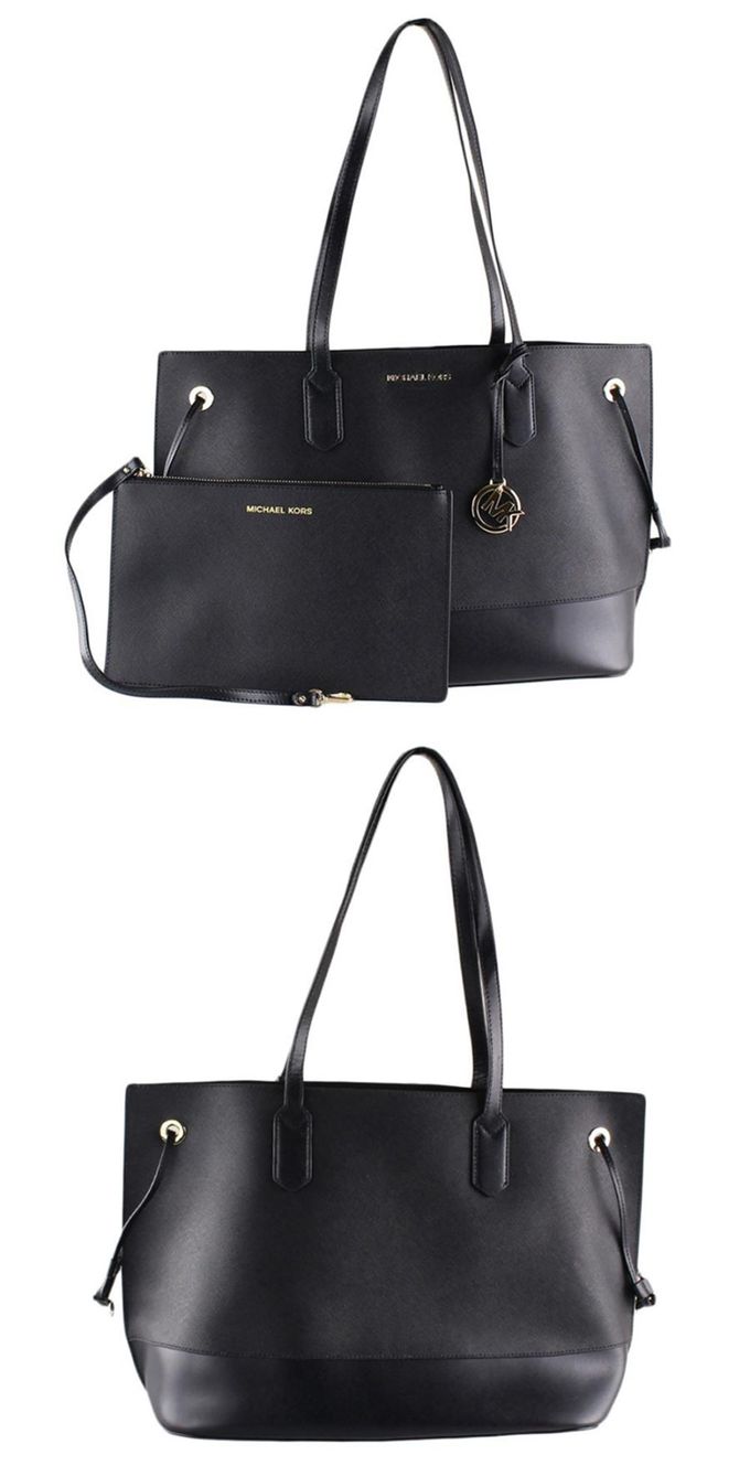 MICHAEL KORS - 防刮皮革素面托特包 (黑)