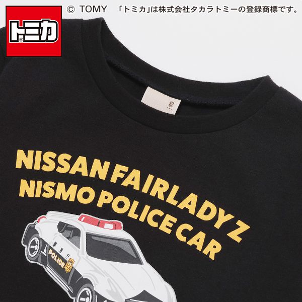 日本 petit main - TOMICA聯名薄長袖上衣-警車-黑