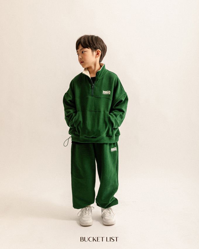 韓國 BUCKET LIST - 鬆緊腰1960休閒縮口長褲-燕麥