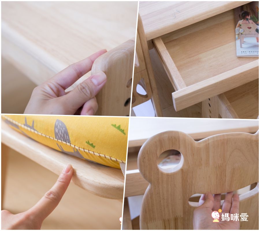 環安傢俱 - 【一般款】幼兒成長桌椅組/一桌一成長椅-一般桌+加大款小熊椅