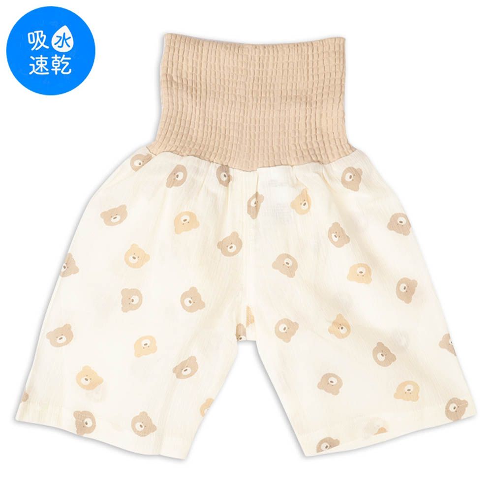 幼兒家居褲-附肚圍小熊-咖啡色