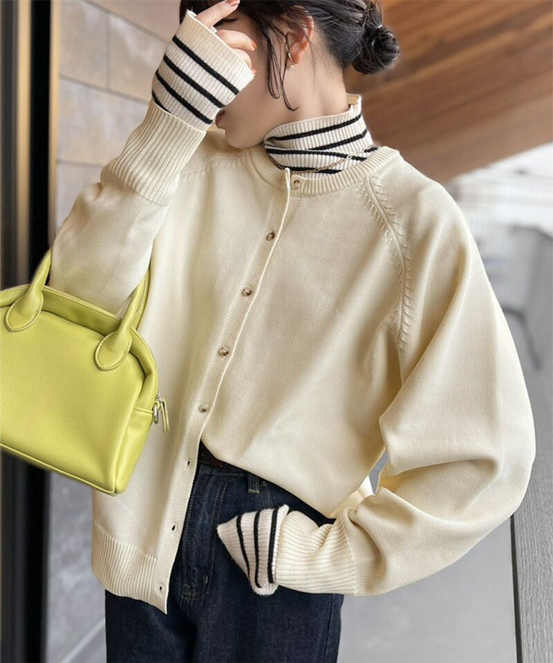 日本 Classical Elf - [必收款] 2WAY輕量百搭薄針織外套-果綠