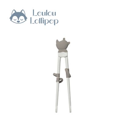 Loulou Lollipop - 動物造型 兒童學習筷-害羞犀牛