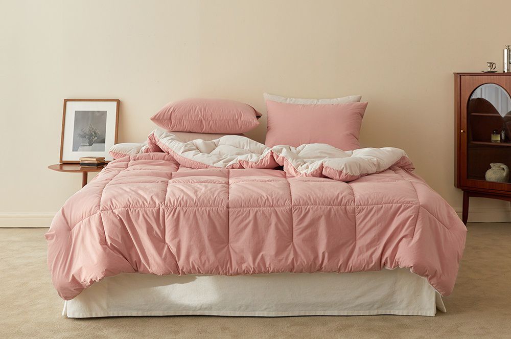 韓國 Maatila - 可水洗刷毛高密度60支棉棉被-玫瑰拿鐵