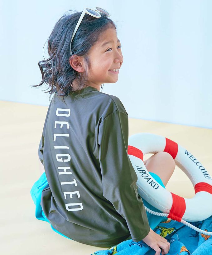 日本 devirock - 90%抗UV 舒適寬鬆玩水衣／泳衣-DELIGHTED-黑