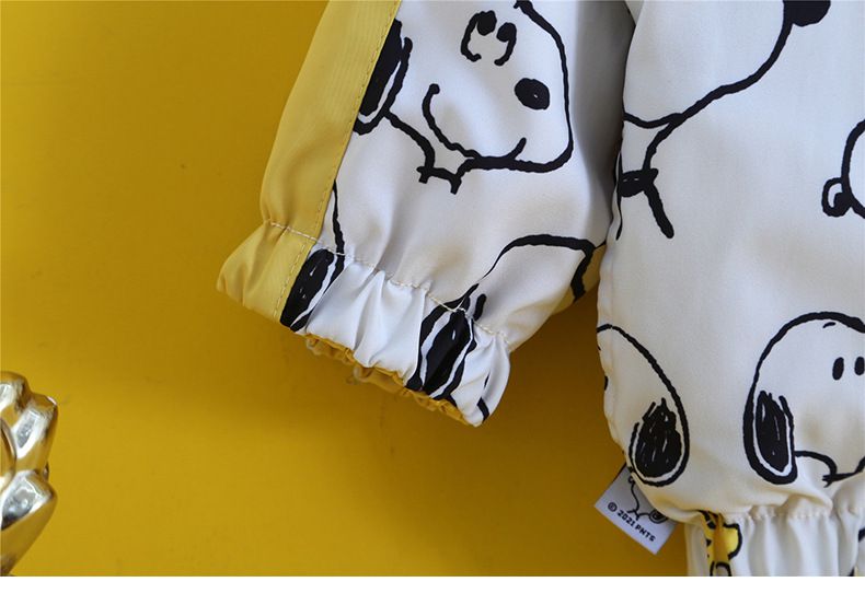 卡通人物史努比雙面穿外套-滿滿SNOOPY-黃色