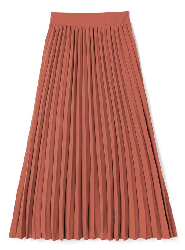 日本 GRL - 顯瘦立體壓紋百褶長裙-天使白