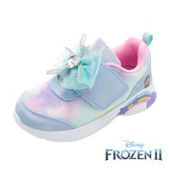 迪士尼Disney - 冰雪奇緣 童款 電燈運動鞋 FNKX37436-柔軟舒適4D鞋墊-湖水藍-(中大童段)