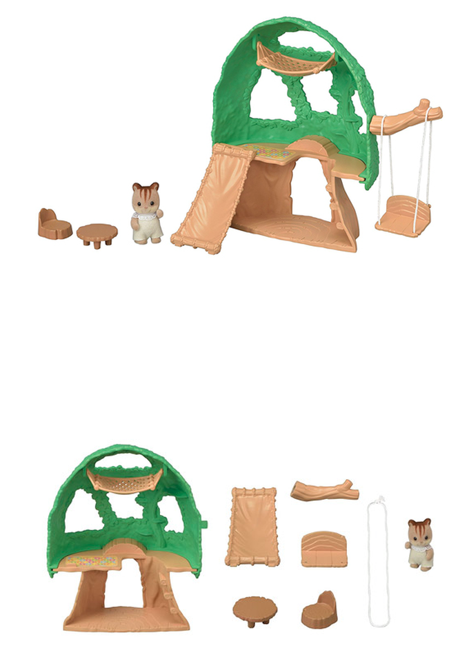 EPOCH - 【獨家超值組】森林家族-嬰兒森林小樹屋+嬰兒木馬提盒+嬰兒小汽車提盒