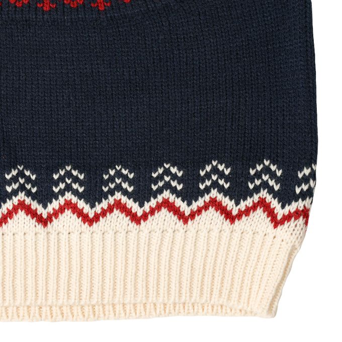 akachan honpo - 針織休閒上衣-恐龍-深藍色