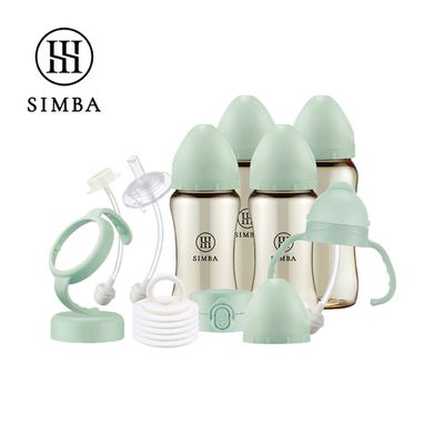 Simba 小獅王辛巴 - 蘊蜜鉑金PPSU全方位頂級奶瓶全配組-綠沐