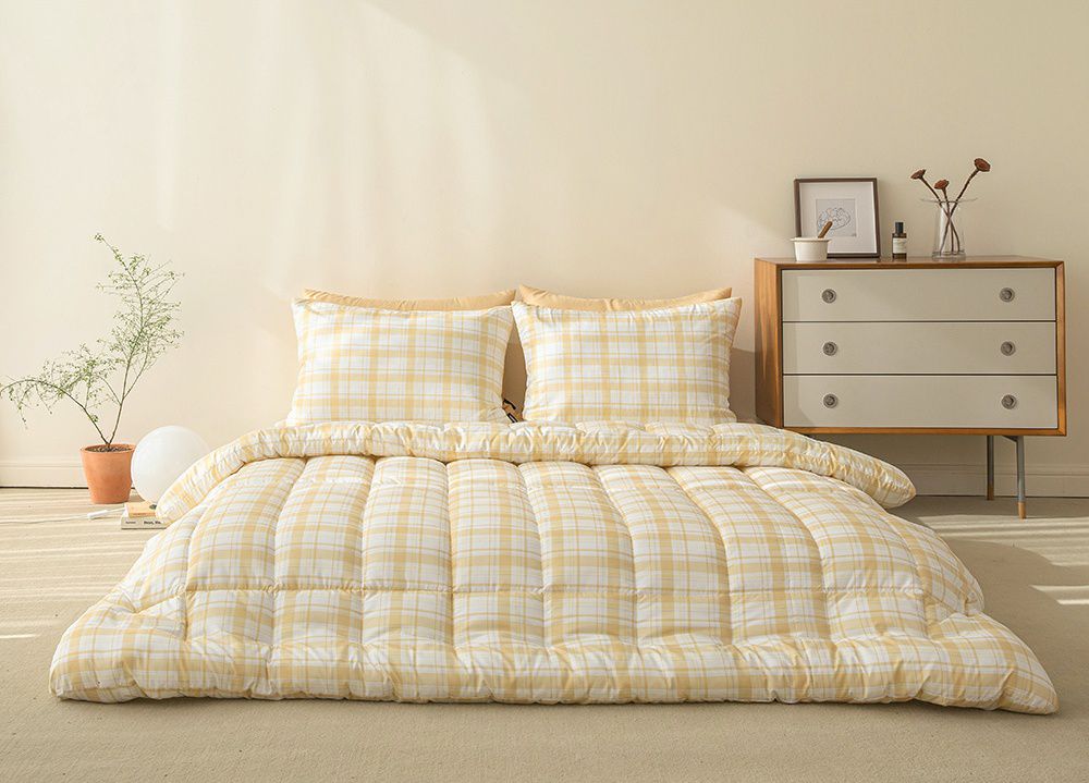 韓國 Maatila - 可水洗超細纖維桃皮感四季被-香橙果凍