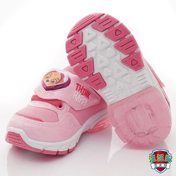 汪汪隊童鞋-電燈運動休閒鞋D233069粉-中小童段-電燈鞋-粉