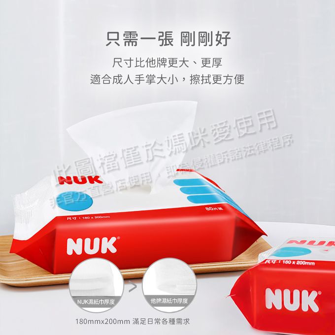 德國 NUK - 濕紙巾-箱購-(20抽x60入)/箱