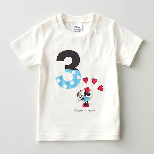 日本千趣會 - 迪士尼印花天竺棉短袖上衣(小孩)-數字3