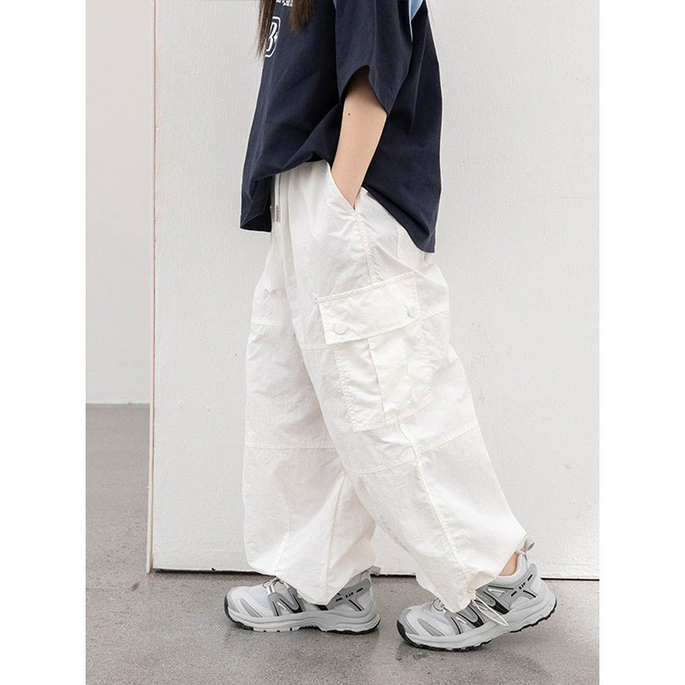 防潑水輕量速乾工裝褲-白色