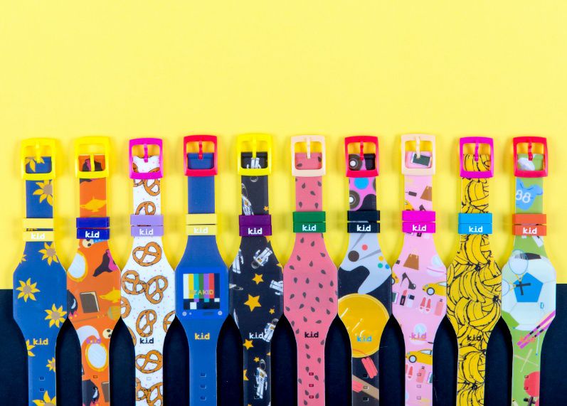 韓國 bigkid - 香香LED電子錶-深藍(橘子香)