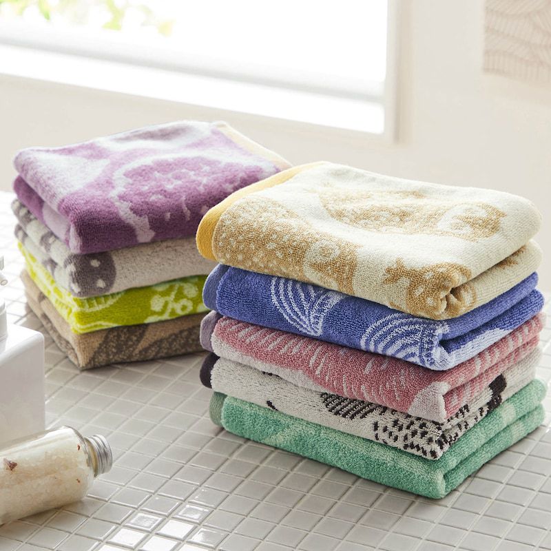 日本千趣會 - 北歐風 吸水速乾毛巾-白熊-石墨灰 (34×80cm)