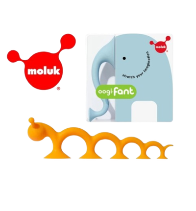 瑞士MOLUK - Oogi麻吉好朋友【洗澡玩具】艾樂芬長長的象鼻+大橘蟲