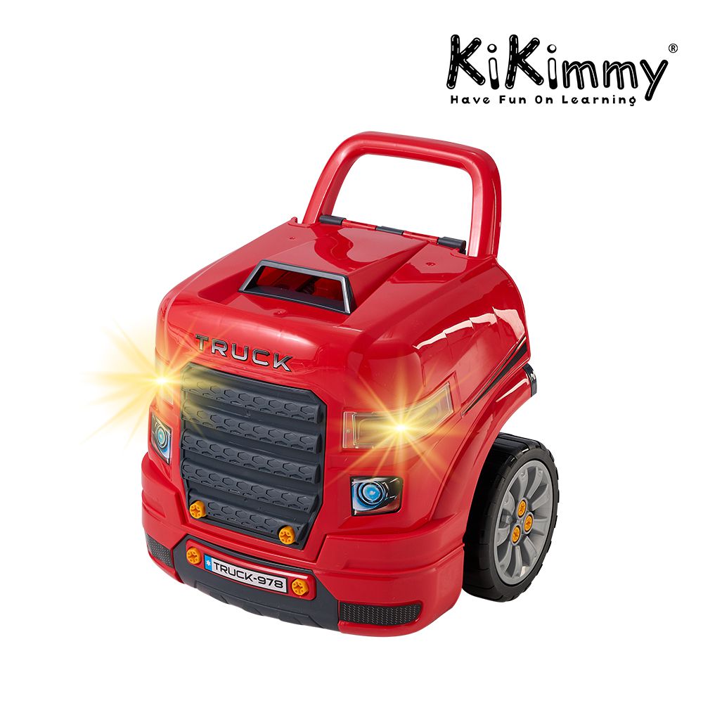 KIKIMMY - 2IN1移動式拆裝模型工作車 / 雙重玩法-火熱紅