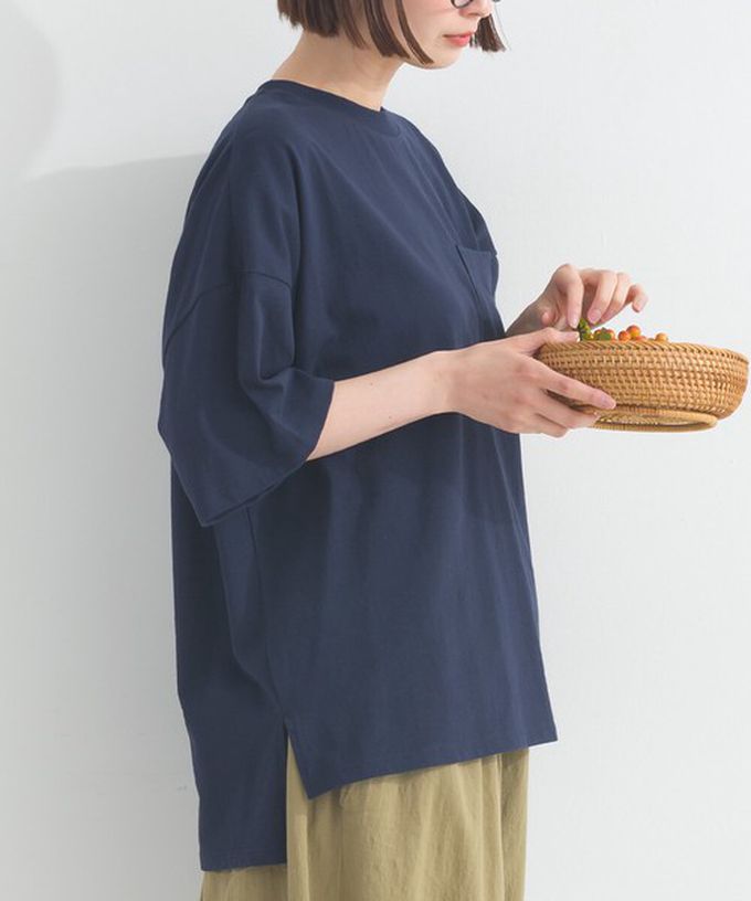 日本 Lupilien - 16支天竺棉俏皮動物刺繡大口袋短袖T恤-粉紅