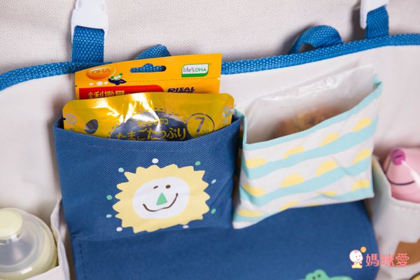 日本 DECOLE - 車用收納袋-藍色森林