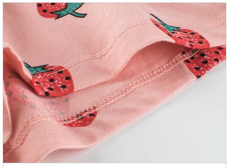 純棉兒童短褲-愛心-杏色