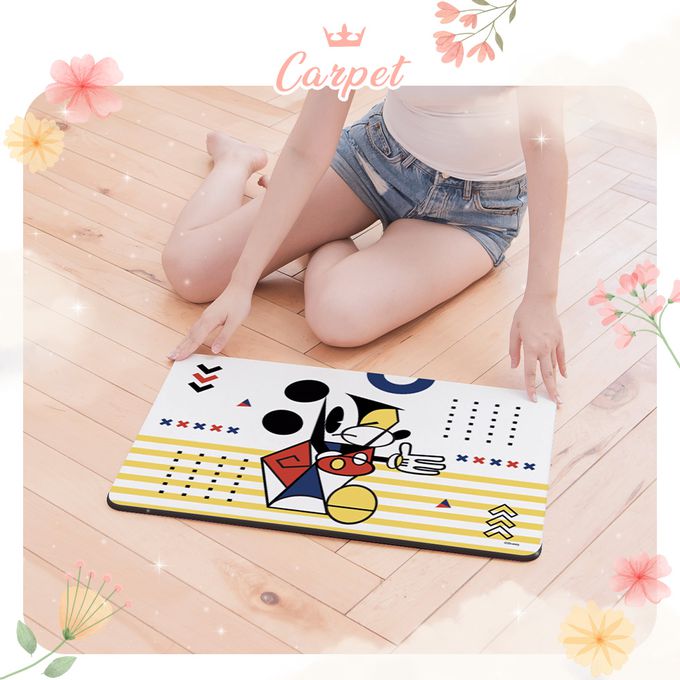 收納王妃 - 迪士尼 Disney 【藝術米奇】 珪藻土軟式吸水地墊 浴室地墊 腳踏墊 吸水墊60X40X0.5cm