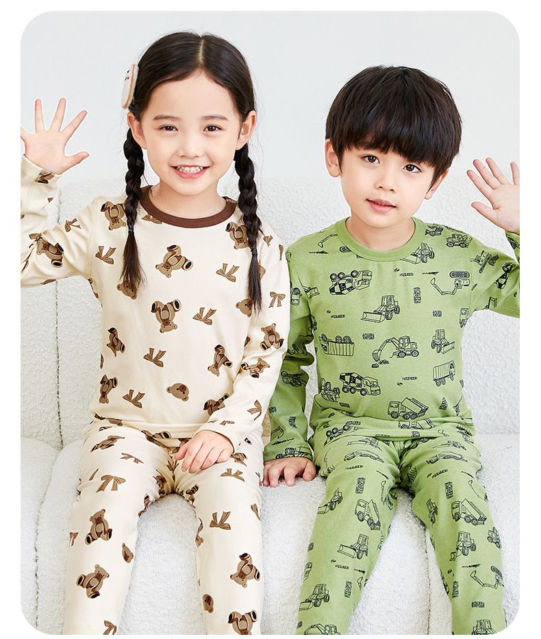 圓領無痕薄絨長袖家居服套裝-條紋-黑色