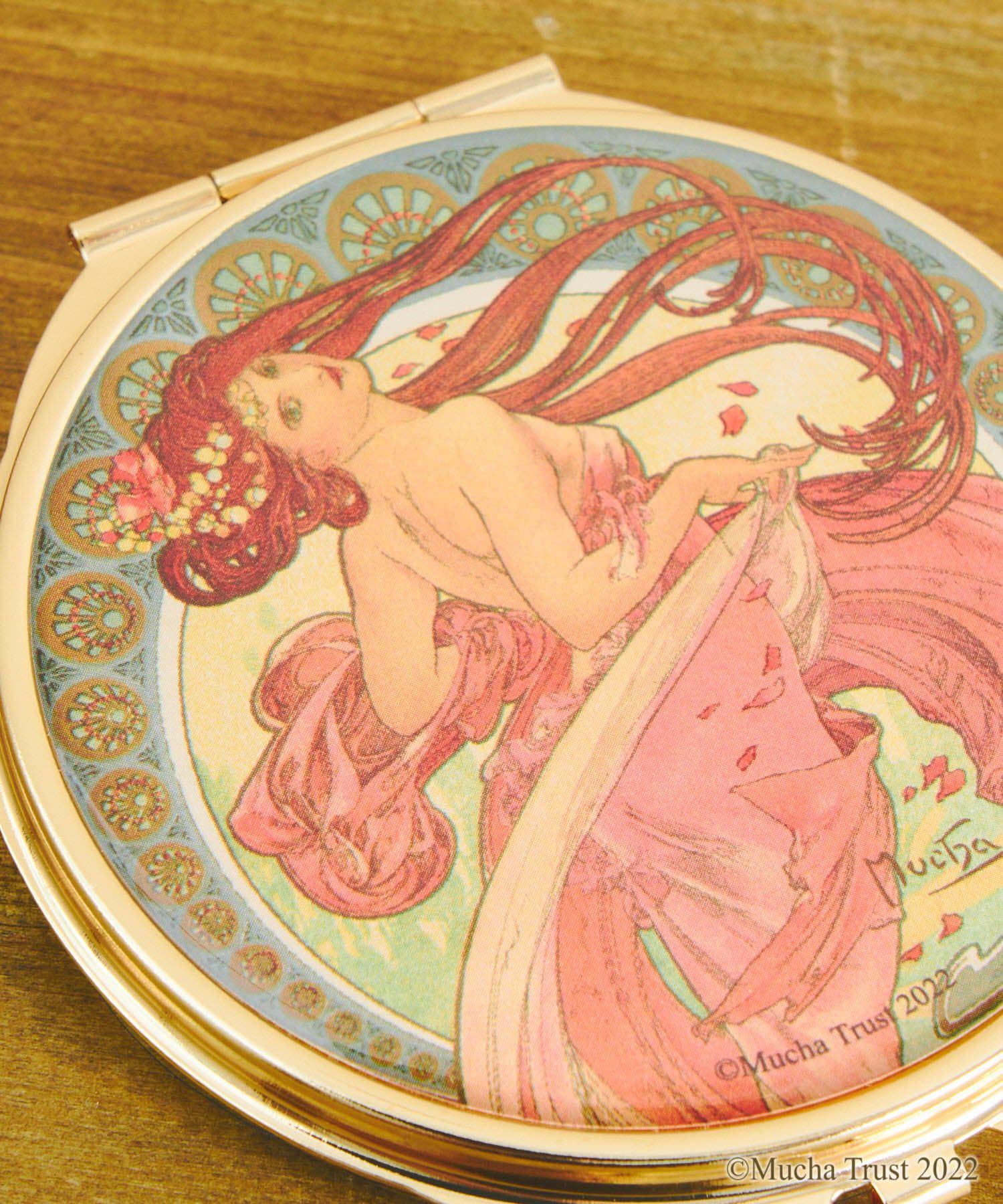 日本代購 - 限定聯名 慕夏四藝術折疊手拿鏡-繪畫