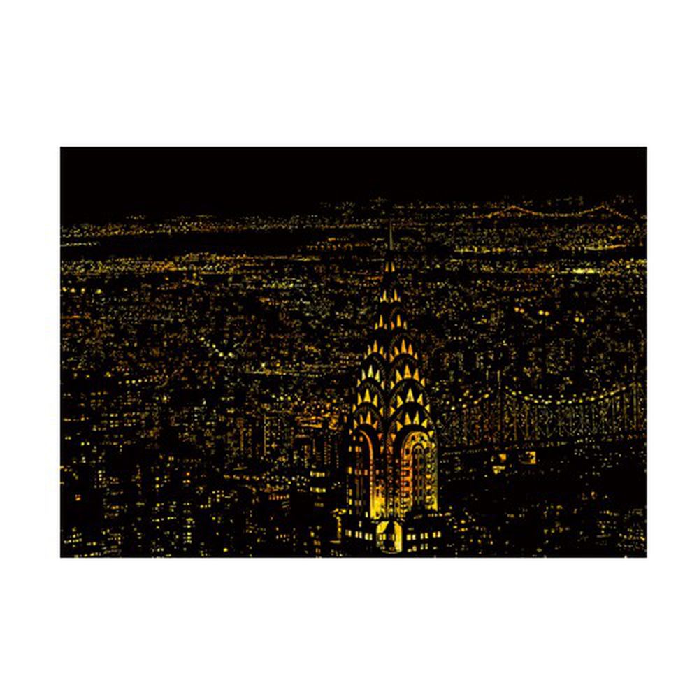 Lago - 手刮城市金色夜景刮畫紙-紐約