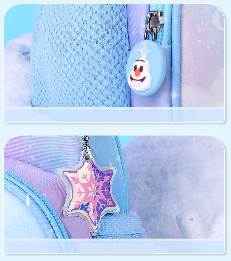 卡通大容量透氣減壓書包(漸層款)-卡通人物艾莎-藍色 (建議90-110cm)-23x14x30cm