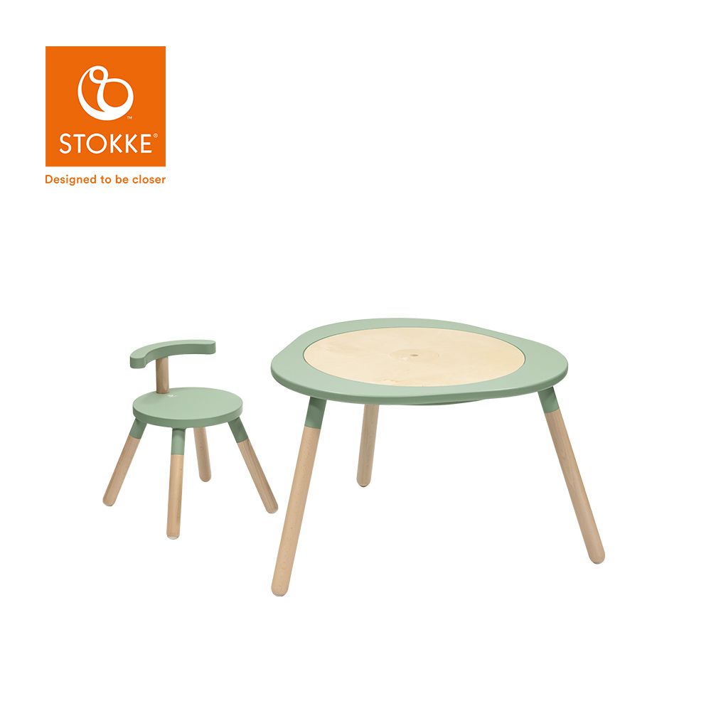 Stokke - 挪威 MuTable V2 多功能遊戲桌入門組 (一桌一椅)-三葉草綠