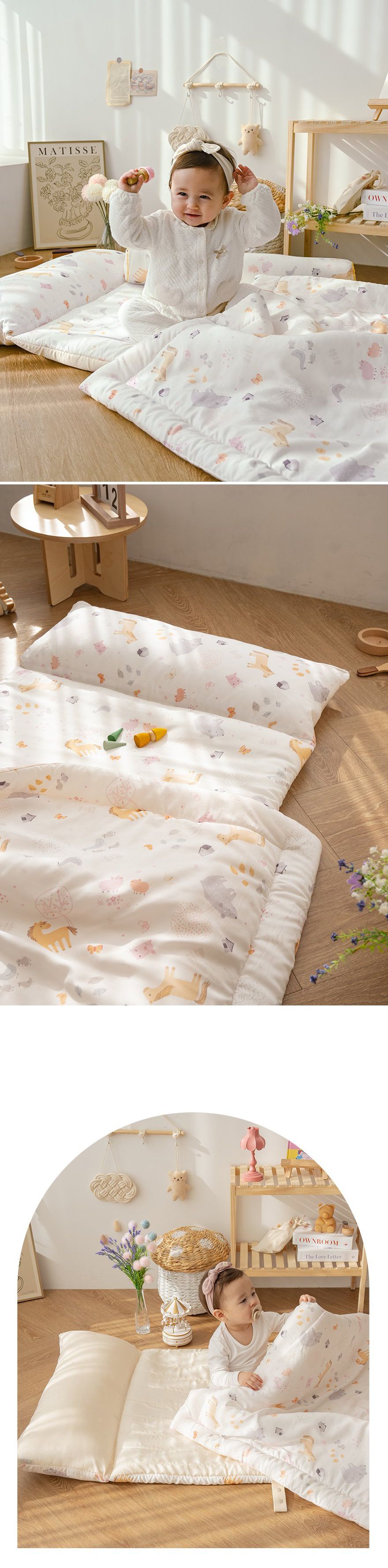 韓國 Formongde - 莫代爾5cm厚墊雙面用睡袋/寢具(附防水收納袋)-童話獨角獸-*此款售完不補